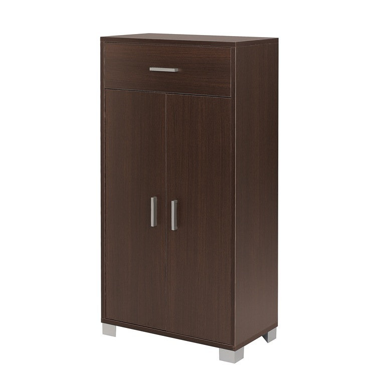 Armoire de rangement à 2 portes Una, Chêne gris