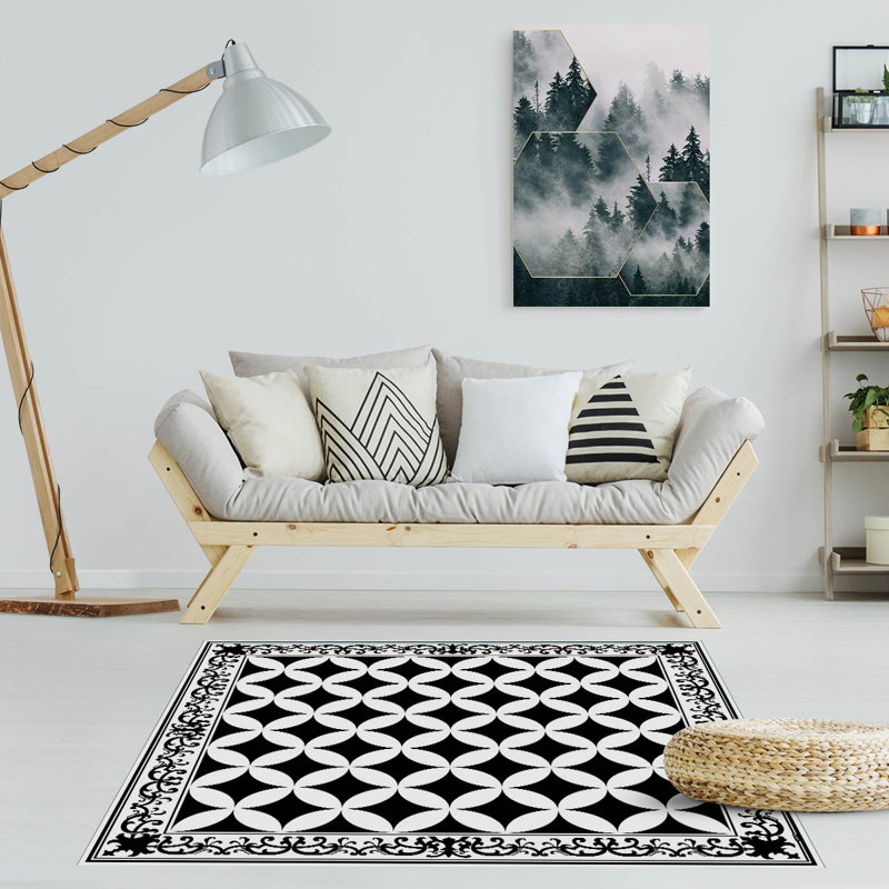 Kerry Non-Slip Geometric Indoor Doormat, Square 136cm