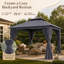 13 pi. L 10 pi. D Pavillon de jardin en acier-133050894-133050895
