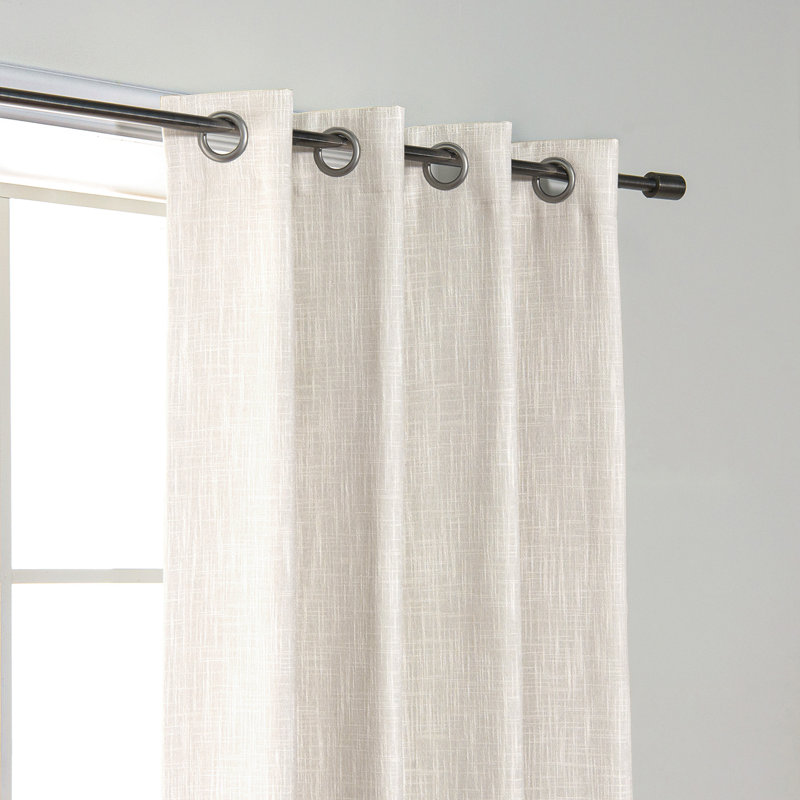 Spates Blackout Curtain Panel Pair, 52" W x 63" L, Linen
