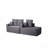 Cloud Sectional Sofa With L-Shape Chaise And Side Pockets , Modern Modular Design, Deep Seating, Upholstered Couch For Living Room/Bedroom, No Assembly Required , Grey,Right-1394110452-1394110450