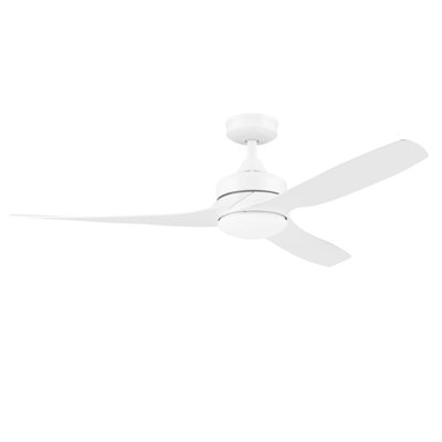 Lynton 52" White Ceiling Fan with LED Light and Remote