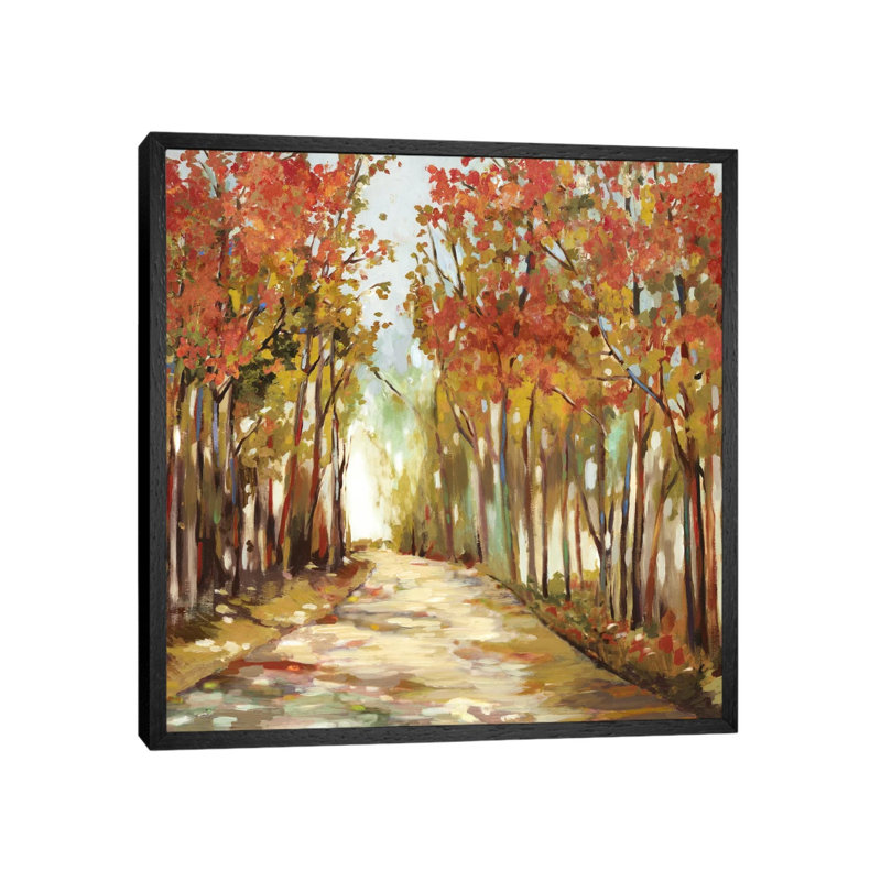 Sunny Path by Allison Pearce - Painting on Canvas, Black Framed Canvas, 93.98 cm H x 93.98 cm W
