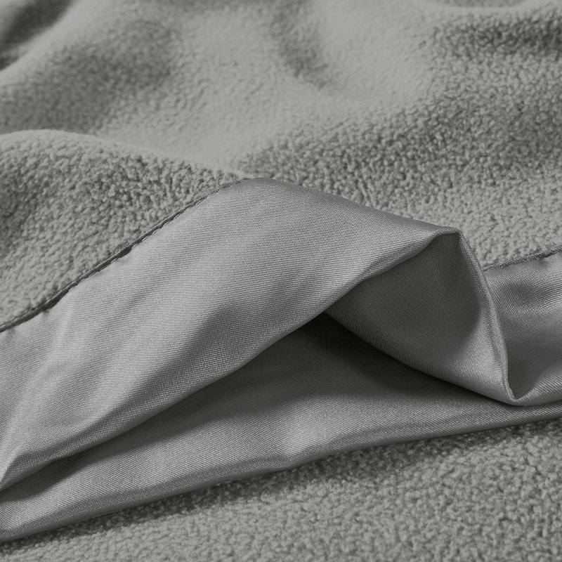Microfleece Blanket Full/Queen, Queen, Gray