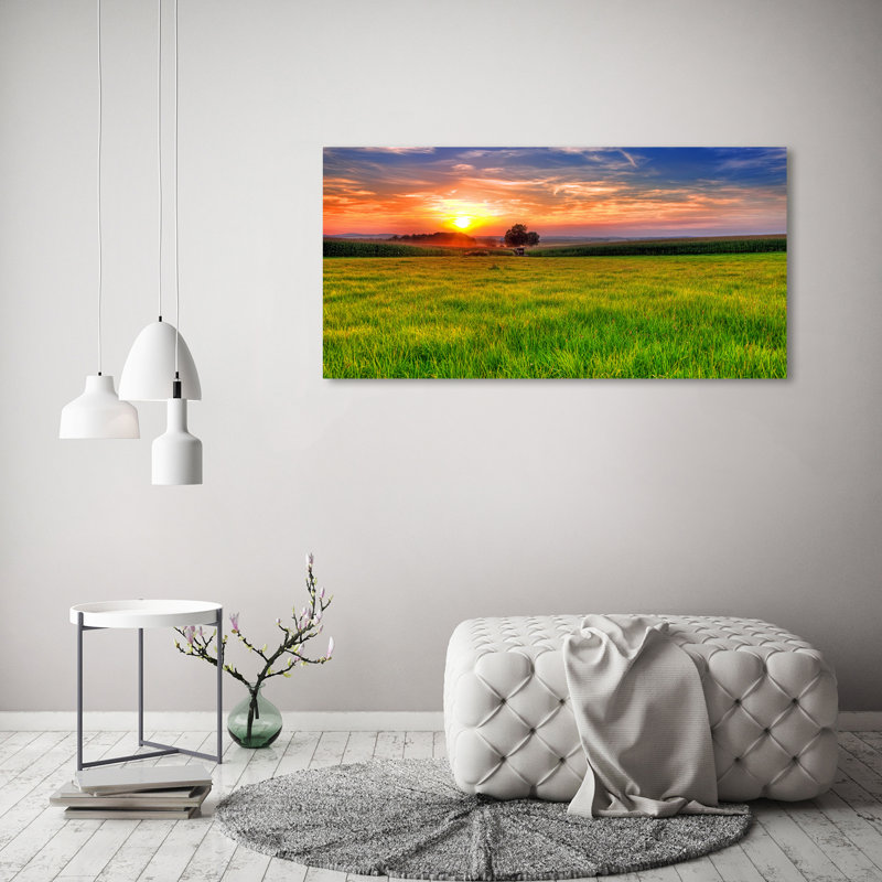 Sunset Meadow - Wrapped Canvas Print