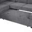 Canapé-lit modulaire en forme de U de 109 po avec deux ports USB, une méridienne de rangement et quatre coussins de dossier pour le salon, gris