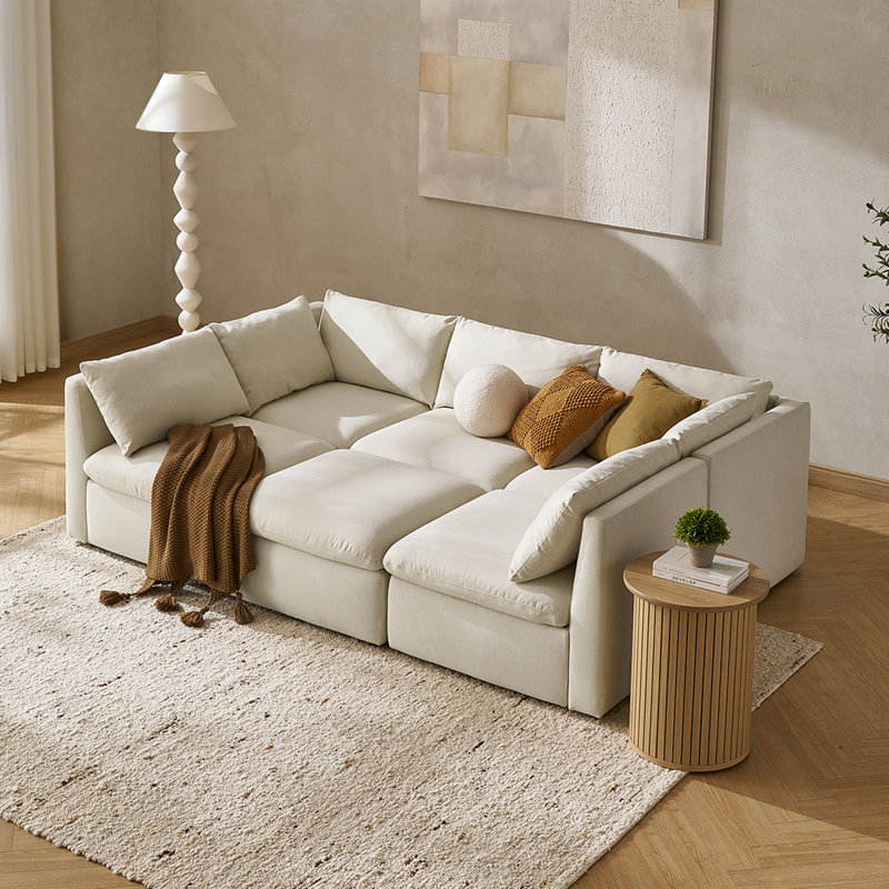 Canapé-lit Latitude Run®, H 32,7 po x l 97,6 po x P 92,7 po, 6, Blanc cassé