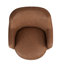 Fauteuil d'appoint pivotant rembourré Homepop - Similicuir cognac-1274173638