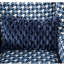 Colin Accent Club Chair, Throw Pillow, Grey Blue Houndstooth Polyester