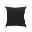 Oreiller à fermeture à glissière géométrique 100% coton 20 po x 20 po blanc et noir