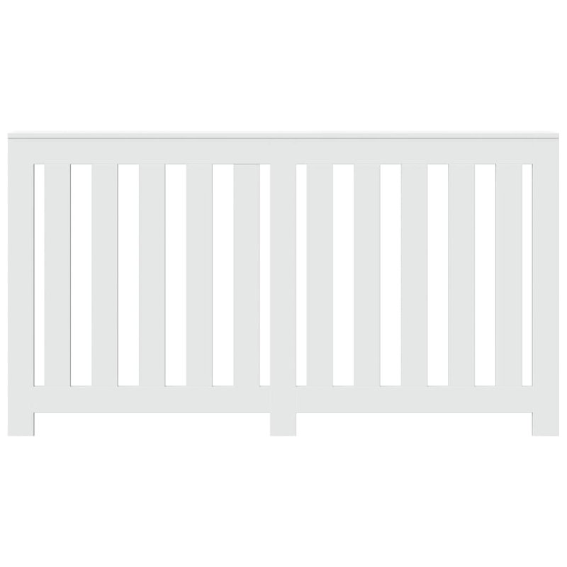 Large Radiator Cover, White, 149 x 20 x 82 cm, Vertical Slats