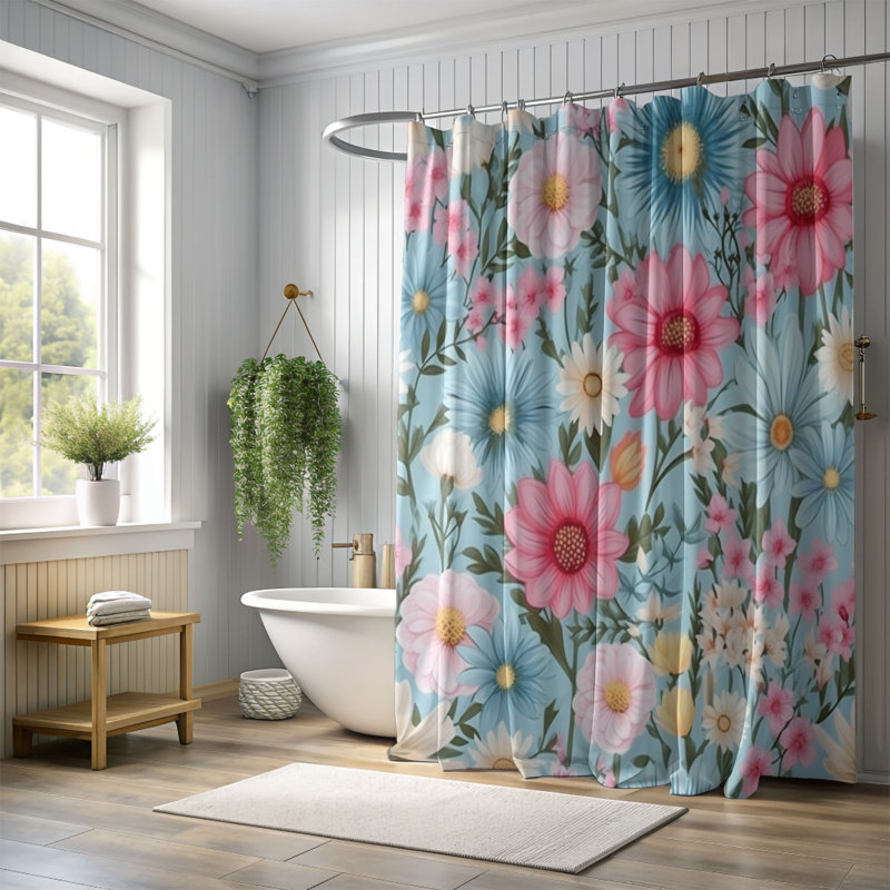 Fresh Bloom - Premium Shower Curtain, 74"H x 71"W