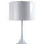 Lampe de table haute en métal de 25 po avec finition blanche, L 15 po x l 15 po x H 25 po