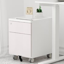 Dixie 2 Drawer Filing Cabinet Blush Pink - Buylateral