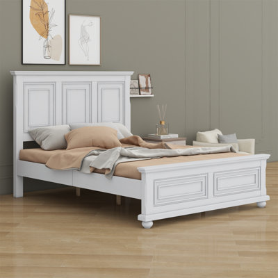 Country Style Vintage Wood Bed