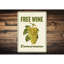 Plaque en aluminium Free Wine-58217869