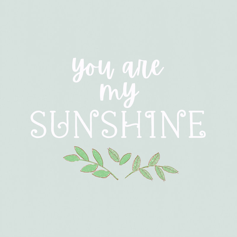 My Sunshine Leaves - Wrapped Canvas Print,  76cm H  x 76cm W 