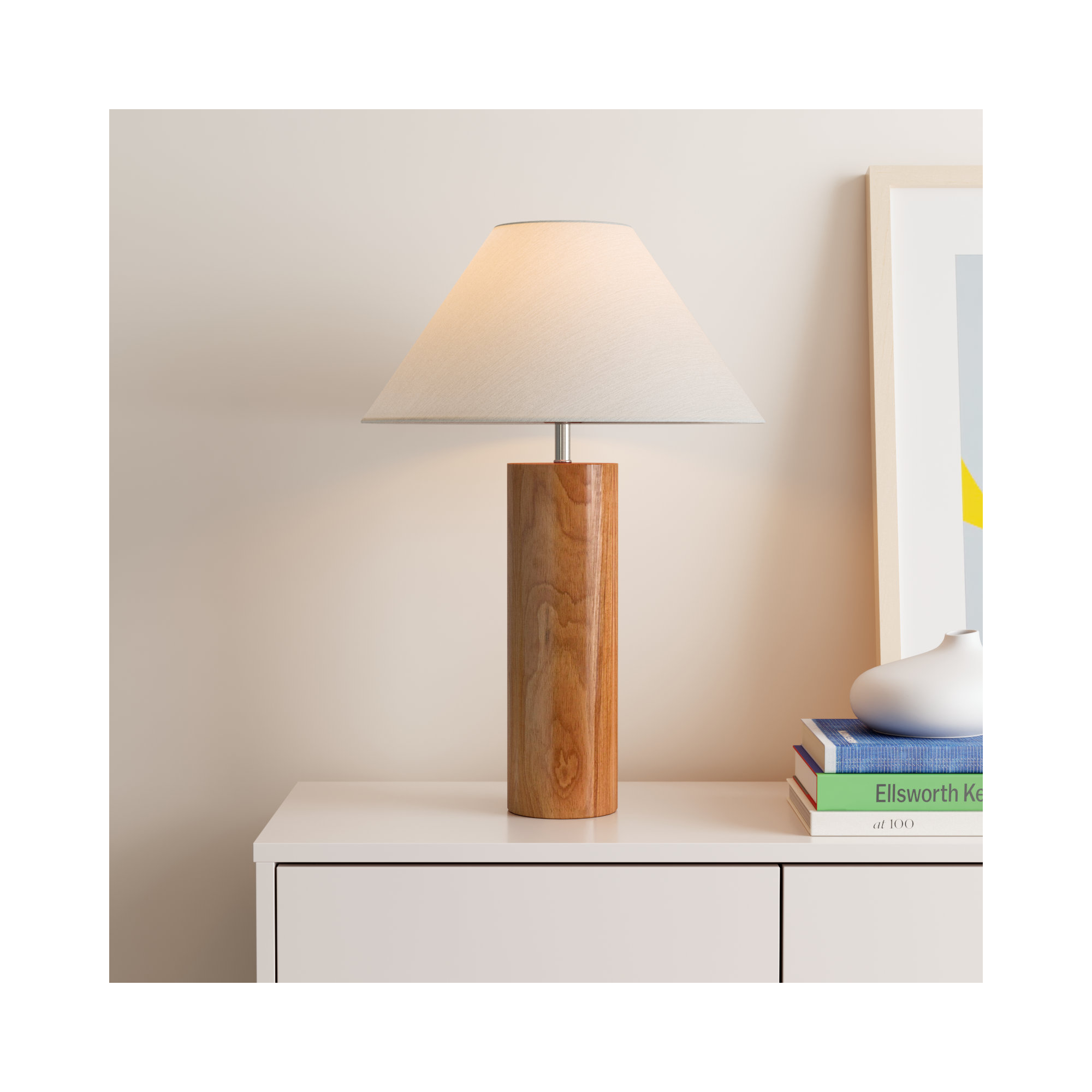 Starr Solid Wood Table Lamp, Walnut