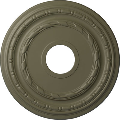 Endurathane Dublin Ceiling Medallion, 15 3/8"OD x 3 5/8"ID x 1"P (Fits Canopies up to 8 1/4"), Hand-Painted Spartan Stone Finish