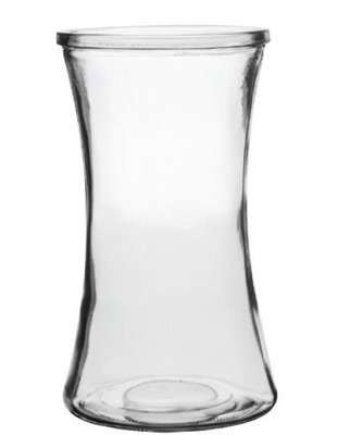 Vase en verre transparent