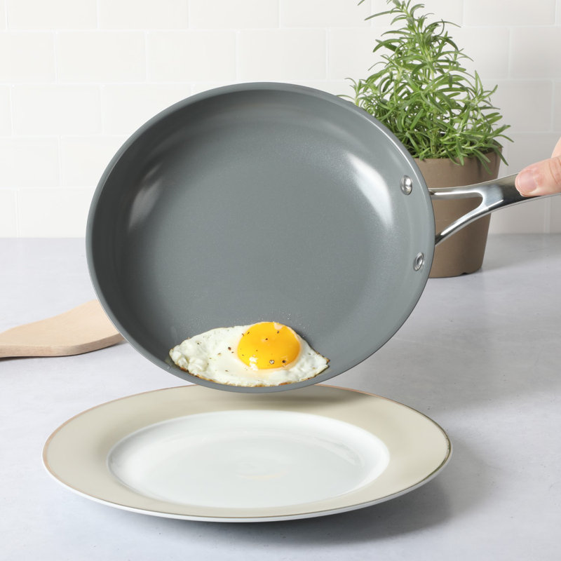 Ensemble de poêles à frire antiadhésives en acier inoxydable 12 po Martha Stewart Delaroux
