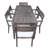 7 Pieces Acacia Wood Outdoor Dining Set With Cushions-1626959962