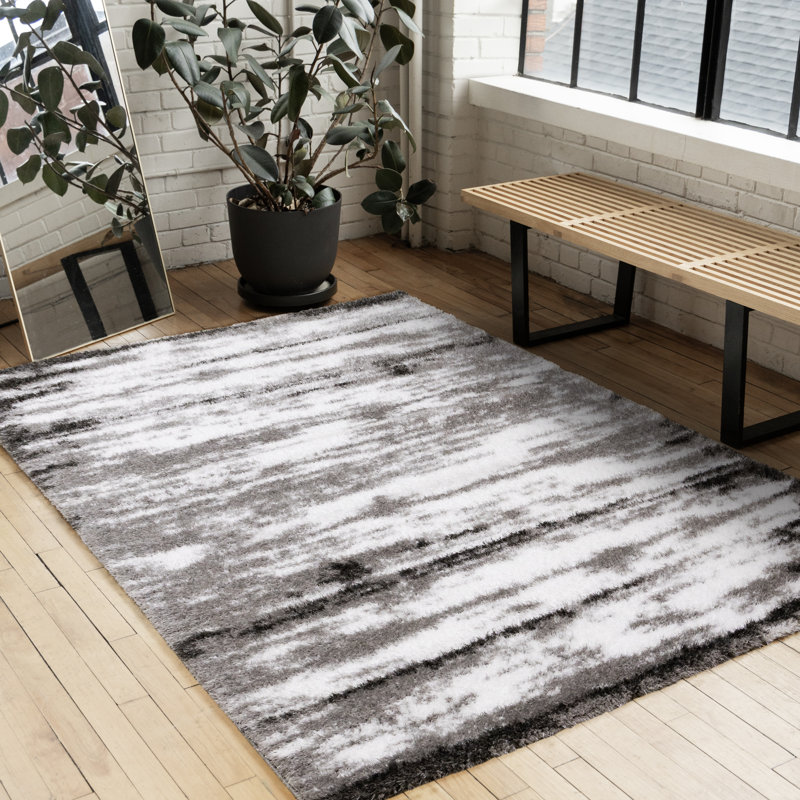 Tapis d'intérieur abstrait 5 x 8 Jacylyn, Rectangle 5 pi 3 po x 7 pi 7 po
