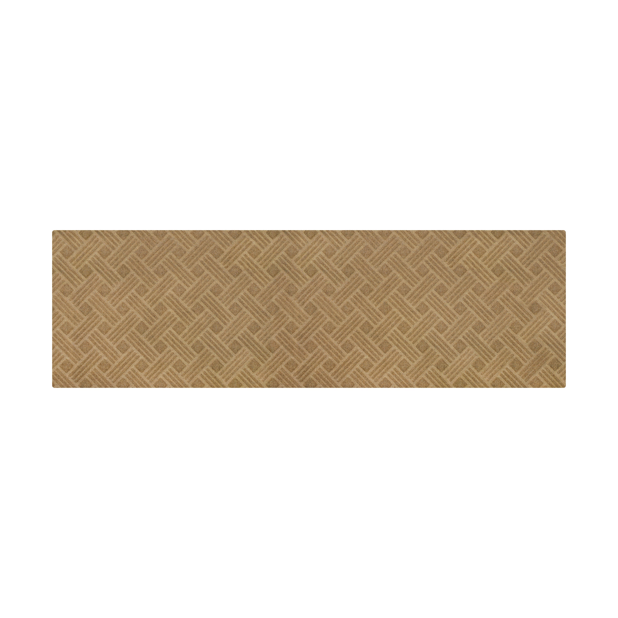 WaterHog Luxe Classic Thatch Non-Slip Indoor Outdoor Door Mat, Wheat, 21.5" W x 70" L