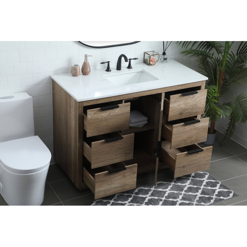 Ensemble de meuble-lavabo simple 48 po Broadlands, Chêne naturel
