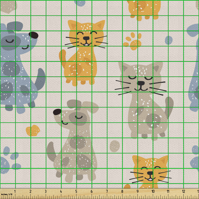 Chona Kittens Friends Dogs Multi-Purpose Fabric