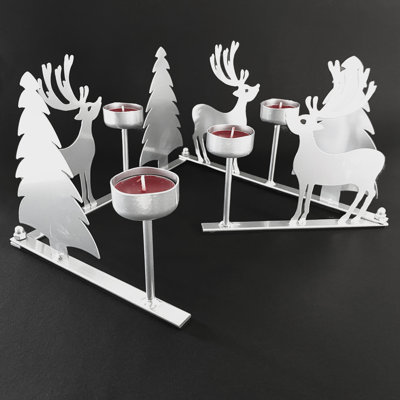 16 cm H Tabletop Candlestick Holder with Candle Included