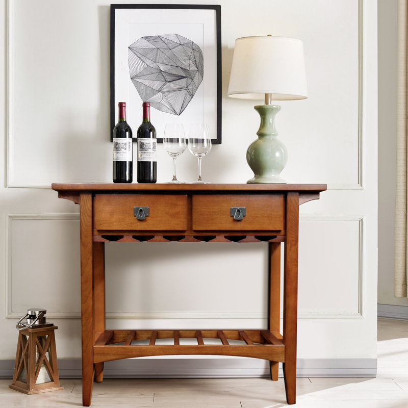 Mission Solid Wood Wine Stand, Russet