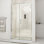 DreamLine Unidoor 43 - 44 inch W x 72 inch H Frameless Hinged Shower Door with Shelves in Chrome