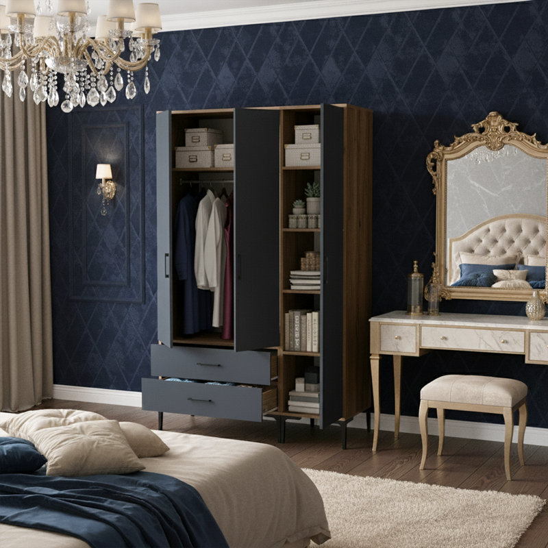 Armoire autoportante avec 2 tiroirs