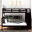 Lit superposé pour chambre à coucher, avec rangement productif et escalier avec caractéristiques-1143647544