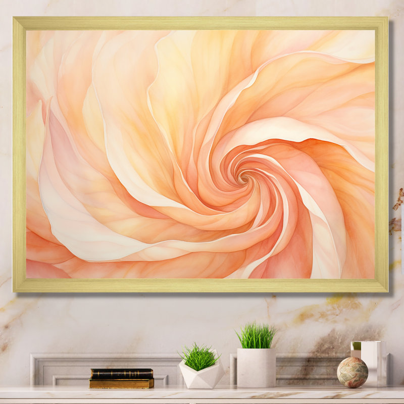 «Lincolnton - Abstract Spirals», art mural, H 34 po x l 44 po x P 1,5 po, Impression dorée sur toile encadrée