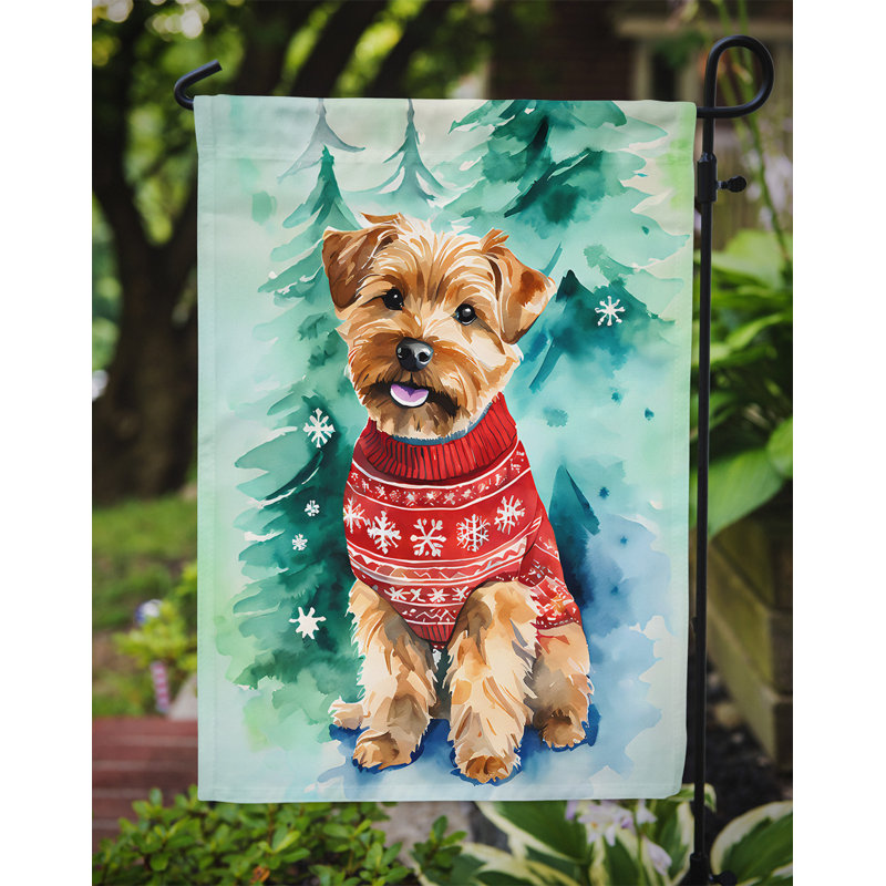 Polyester double face Noël, H 15,5 po x l 11,25 po