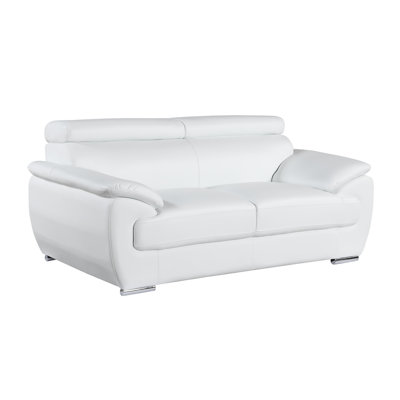 Genuine Leather In White, Kiln-dried Hardwood Structure With Reinforced Elements, 3-layer High Foam Seat, Stainless Steel Legs, Solid Brazilian Wood Frame White And Upgraded Components, Cushion, Body