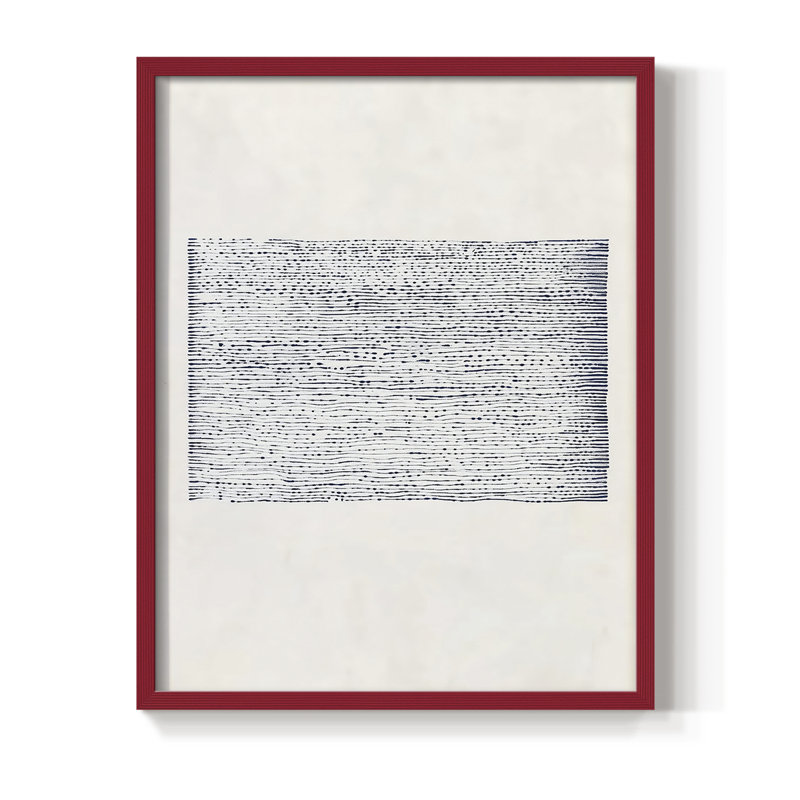 Abstrait, reproduction encadrée CDLXV III - prêt à être accroché , Rouge, H 29 po x l 23 po