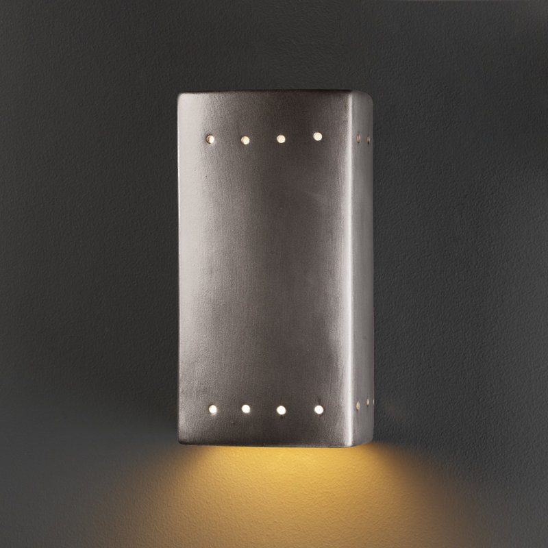 Julianni 1 - Light Flush Mounted Sconce, Antique Silver, 9.5" H x 5.25" W x 4.5" D
