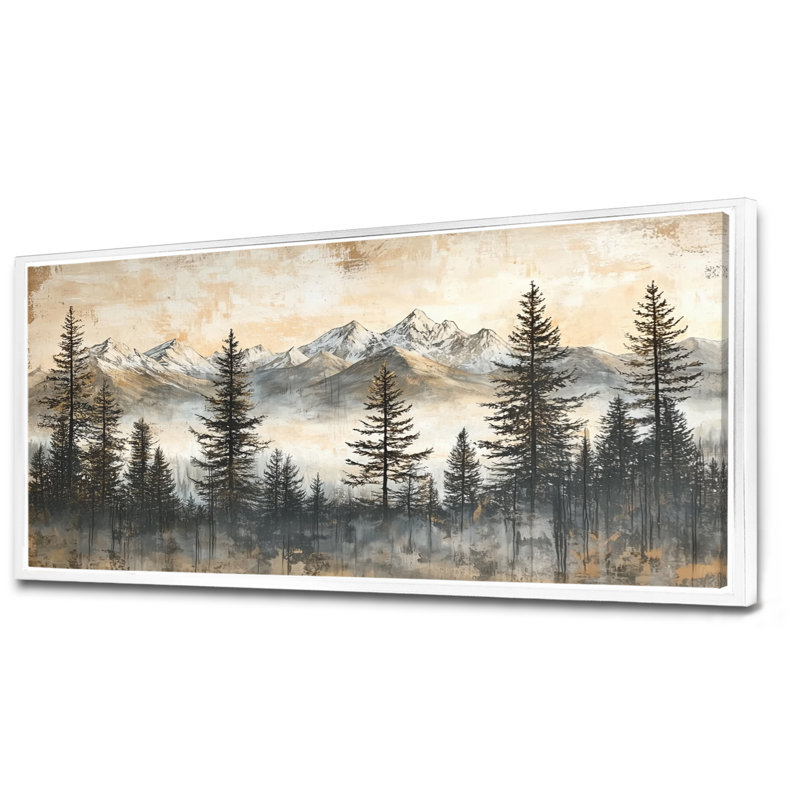 Gerarde - Landscapes Wall Art, H 28 po x l 60 po, Impression encadrée flottante, Blanc