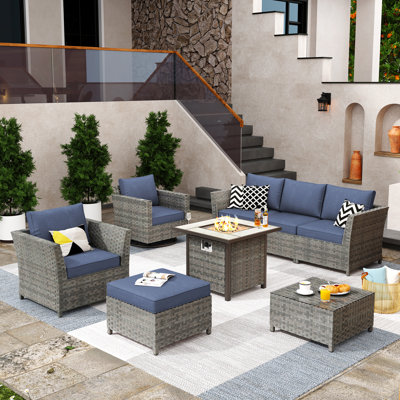 Cassville 6 Piece Sofa Seating Group with Cushions