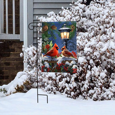 Drapeau de jardin Winter Glow Cardinals