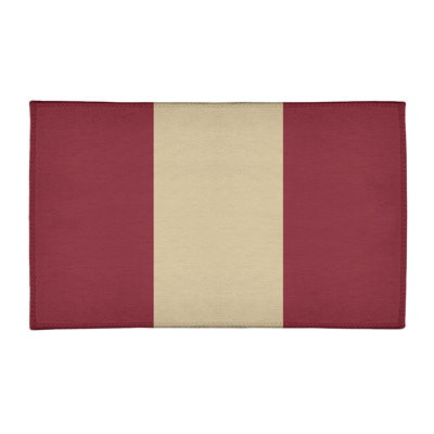 Tapis de table rouge en brique de hockey national