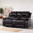 Contemporary Home Theater Seating Loveseat Espresso