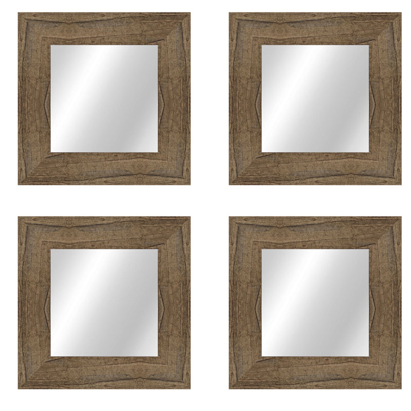 Miroir traditionnel biseauté, Brun / brun clair