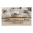 Modern Round Lift-Top Coffee Table With Storage & 3 Ottoman White & Natural-928051906