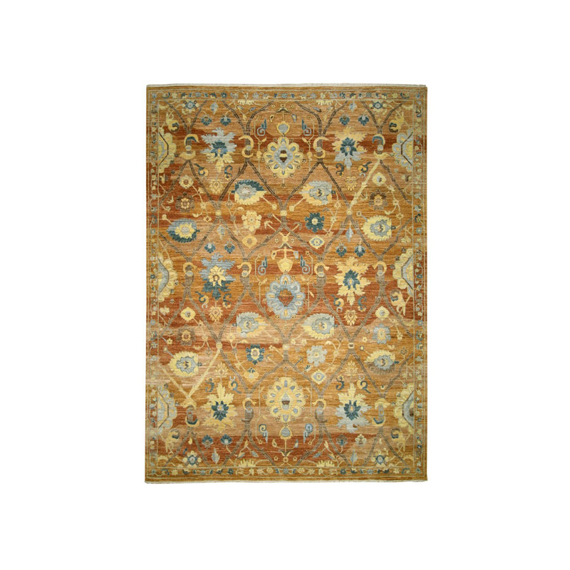 Tapis noué à la main 8 pi 9 po x 12 pi rouge en laine noué à la main 1A60320EED35471CB8B2336F332F5428