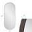 Balducci Contemporary Oval Wall Mirror with Thin Black Frame-1322206098