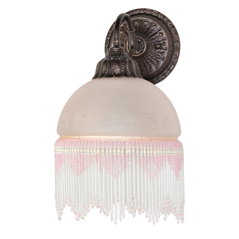 Applique murale 8 po de largeur, H 8 po x l 8 po x P 8 po, Rose clair